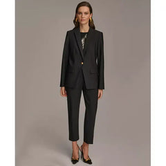 Donna Karan Women's One Button Blazer,Created by Macy's-Black