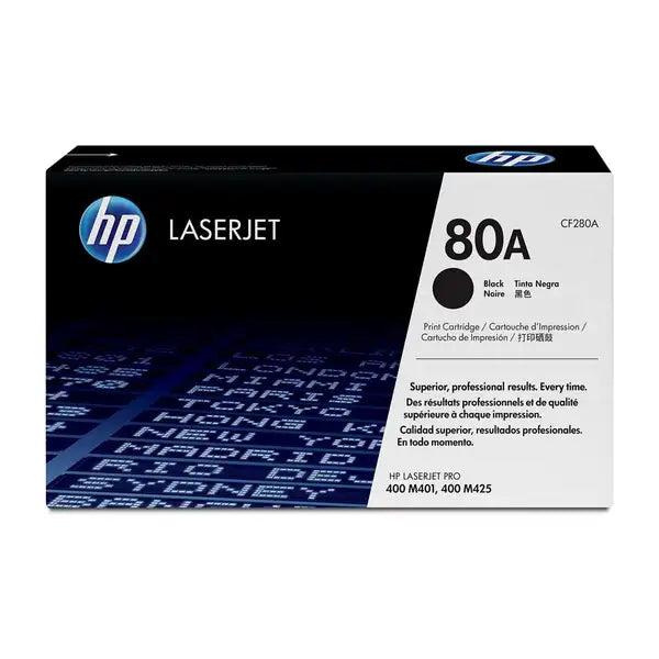 HP 80A Original LaserJet Toner Cartridge (CF280A) - Black