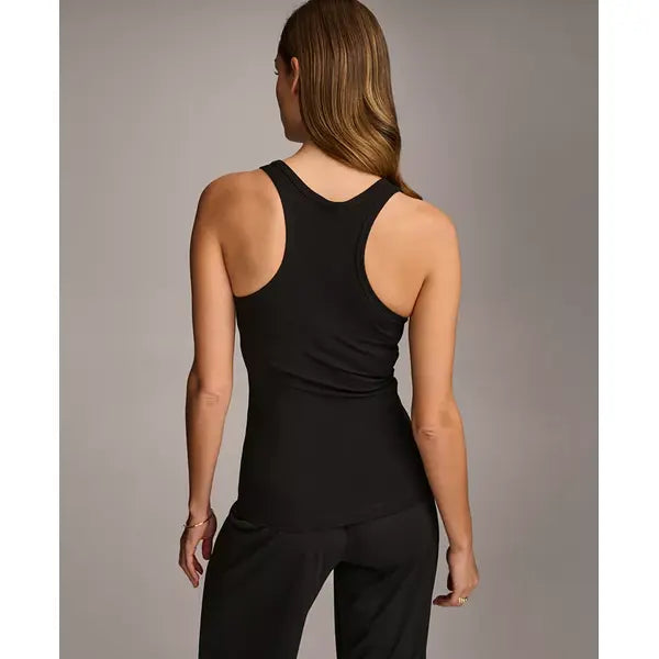 Macy's Donna Karan Women's Sleeveless Fitted Tank Top-Black