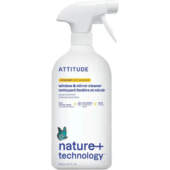 ATTITUDE Window and Mirror Cleaner, EWG Verified, Plant- and Mineral-Based Ingredients, Vegan and Cruelty-free Household Products, Citrus Zest, 27.1 Fl Oz