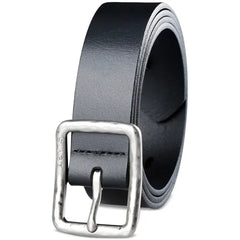 Levi's Women's Hammered Center Bar Buckle Casual Leather Belt