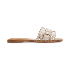 ALDO Women's Elenaa Studded Flat Slide Sandals, Trendy Comfortable Stylish Flats