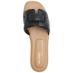 ALDO Women's Elenaa Studded Flat Slide Sandals, Trendy Comfortable Stylish Flats