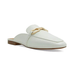 ALDO Womens Silvie Square Toe Slip On Mules, Trendy Comfortable Slides ,White