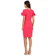 Adrianna Papell Women's Embellished Sleeve Sheath Dress, Perfect for Sophisticated Events