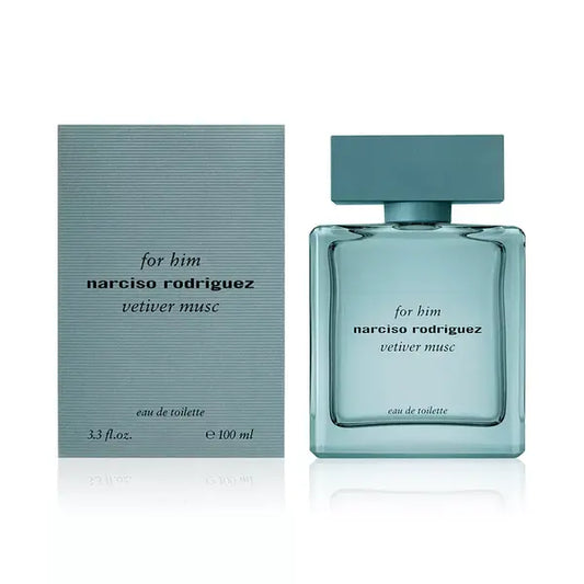 Narciso Rodriguez Men's For Him Vetiver Musc Eau de Toilette Spray, Elegant Fragrance, 3.3 oz