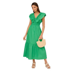 Adrianna Papell Womens Ruffled Maxi Dress, Elegant Style for Special Occasions
