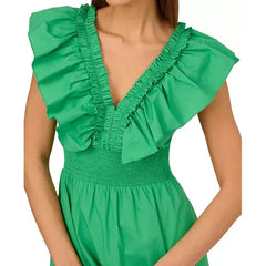 Adrianna Papell Womens Ruffled Maxi Dress, Elegant Style for Special Occasions