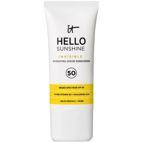 IT Cosmetics Hello Sunshine Invisible Face Sunscreen SPF 50, Broad Spectrum Protection Formula