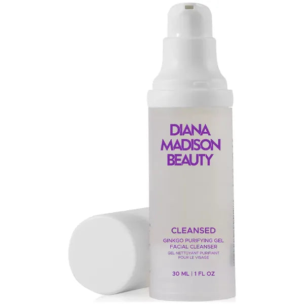 Diana Madison Beauty Travel Size Cleansed Ginkgo Purifying Gel Facial Cleanser, 30 ml