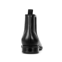 Hugo Boss Men's Colby Leather Chelsea Slip On Boot - Black