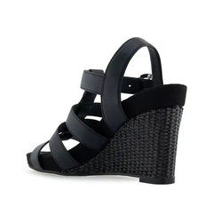 Aerosoles Womens Paige Buckle Strap Wedge Stylish Comfortable Footwear