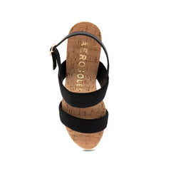 Aerosoles Women's Paxton Buckle Strap Wedge Sandals for Comfortable Style