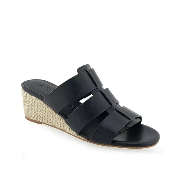 Aerosoles Womens Wilma Slip On Wedge Sandals Easy Stylish Comfort