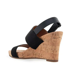 Aerosoles Cetara Tailored Loafer, Wedge Stylish Comfortable Slip On Shoes, Black Elastic
