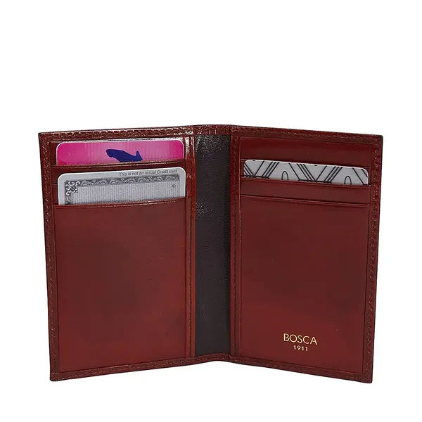 Bosca Men's Genuine Leather 8 Pocket Credit Card Case