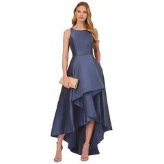 Adrianna Papell High Low Mikado Gown for Sophisticated and Elegant Evening Wear