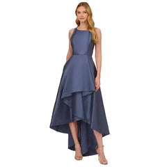 Adrianna Papell High Low Mikado Gown for Sophisticated and Elegant Evening Wear