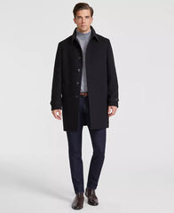 Men Classic Melange Overcoat