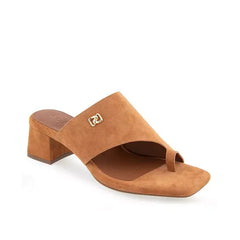 Aerosoles Womens Etta Dress Sandal Low Heels, Comfortable Stylish Evening Shoes, Tan Suede , 7.5 M size