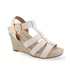 Aerosoles Womens Paige Buckle Strap Wedge Stylish Comfortable Footwear