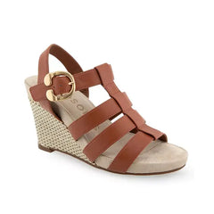 Aerosoles Womens Paige Buckle Strap Wedge Stylish Comfortable Footwear