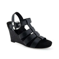 Aerosoles Womens Paige Buckle Strap Wedge Stylish Comfortable Footwear