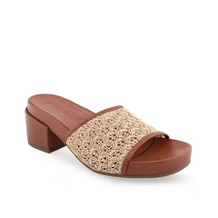 Aerosoles Womens Clark Slip On Chunky Heel Sandals Bold Comfortable Style
