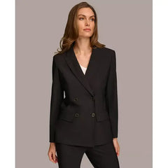 Donna Karan Women's Double Breasted Blazer,Created by Macy's-Black