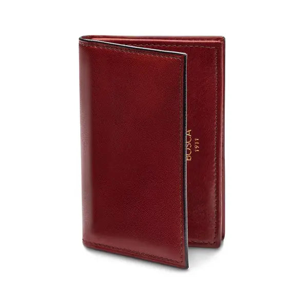 Bosca Men's Wallet, Old Leather Full Gusset 2-Pocket Card Case Wallet with I.D. Window