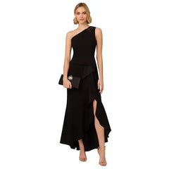 Adrianna Papell Women's Beaded One Shoulder Gown for Elegant and Glamorous Evening Style