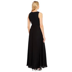 Colorblocked Overlay Jumpsuit for Chic and Modern Elegance , Black/Ivory