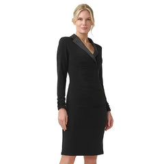 Adrianna Papell Women's Jersey Tuxedo Sheath Dress for Sophisticated Evening Wear