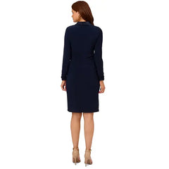Adrianna Papell Women's Jersey Tuxedo Sheath Dress for Sophisticated Evening Wear