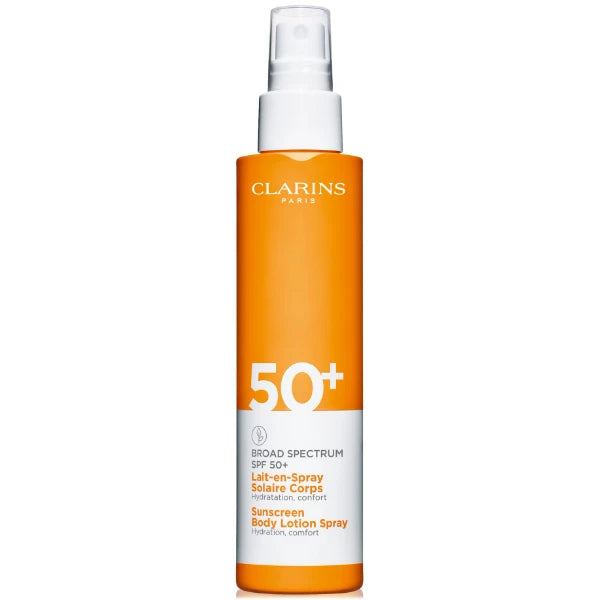 Clarins Sunscreen Body Lotion Spray Broad Spectrum SPF 50+, 5 oz.
