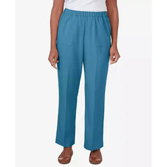 Alfred Dunner Sedona Sky Women's Sedona Balanced Short Length Pant, Mallard , Size 16
