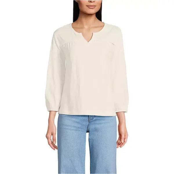 Macy's Women's Slub Top-Fresh ivory