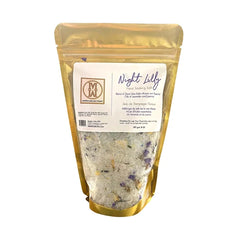 OMM Collection Floral Soaking Bath Salts Night Lily Bag 14oz