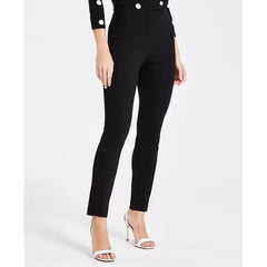 Anne Klein Womens Pull On Hollywood Waist Ankle Pants, Stylish Comfortable Workwear Trousers, Anne Black