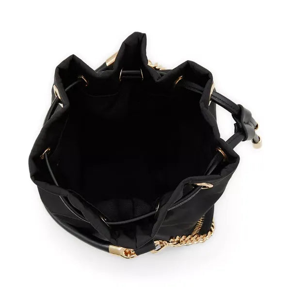 ALDO Jadzia Medium Bucket Bag, Stylish Textile Handbag for Women , Black