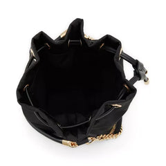ALDO Jadzia Medium Bucket Bag, Stylish Textile Handbag for Women , Black