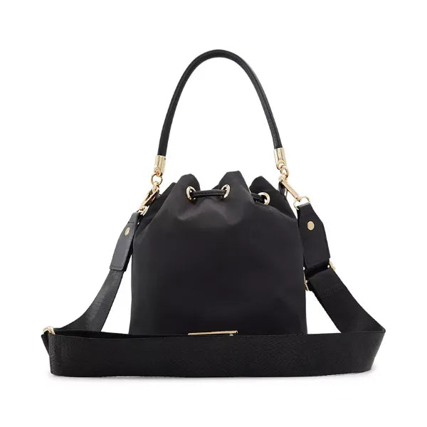 ALDO Jadzia Medium Bucket Bag, Stylish Textile Handbag for Women , Black