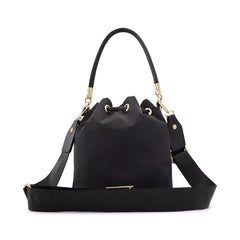 ALDO Jadzia Medium Bucket Bag, Stylish Textile Handbag for Women , Black