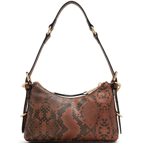 ALDO Farelix Synthetic Small Shoulder Bag, Compact Sleek Stylish Womens Handbag , Brown Multi
