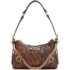 ALDO Farelix Synthetic Small Shoulder Bag, Compact Sleek Stylish Womens Handbag , Brown Multi