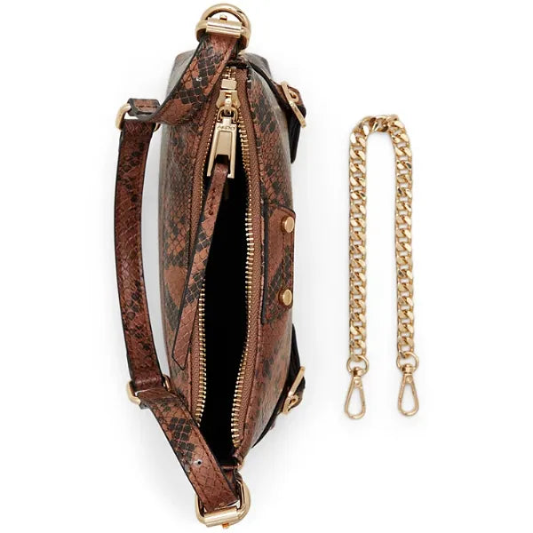ALDO Farelix Synthetic Small Shoulder Bag, Compact Sleek Stylish Womens Handbag , Brown Multi