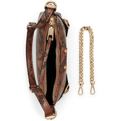 ALDO Farelix Synthetic Small Shoulder Bag, Compact Sleek Stylish Womens Handbag , Brown Multi