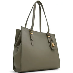 ALDO Feacan Synthetic Large Satchel Stylish and Spacious Handbag for Everyday Use , Khaki