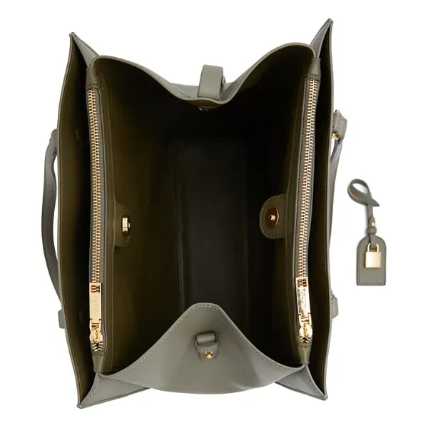 ALDO Feacan Synthetic Large Satchel Stylish and Spacious Handbag for Everyday Use , Khaki