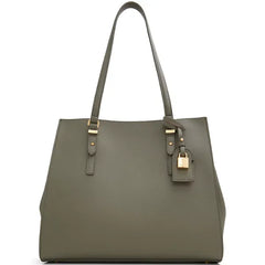 ALDO Feacan Synthetic Large Satchel Stylish and Spacious Handbag for Everyday Use , Khaki